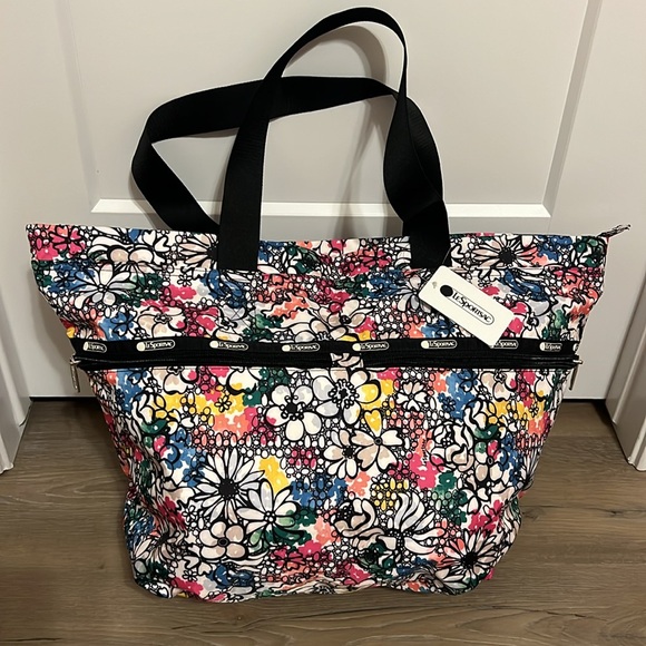 LeSportsac NWT Roving Floral Zip Top Tote - Picture 4 of 9